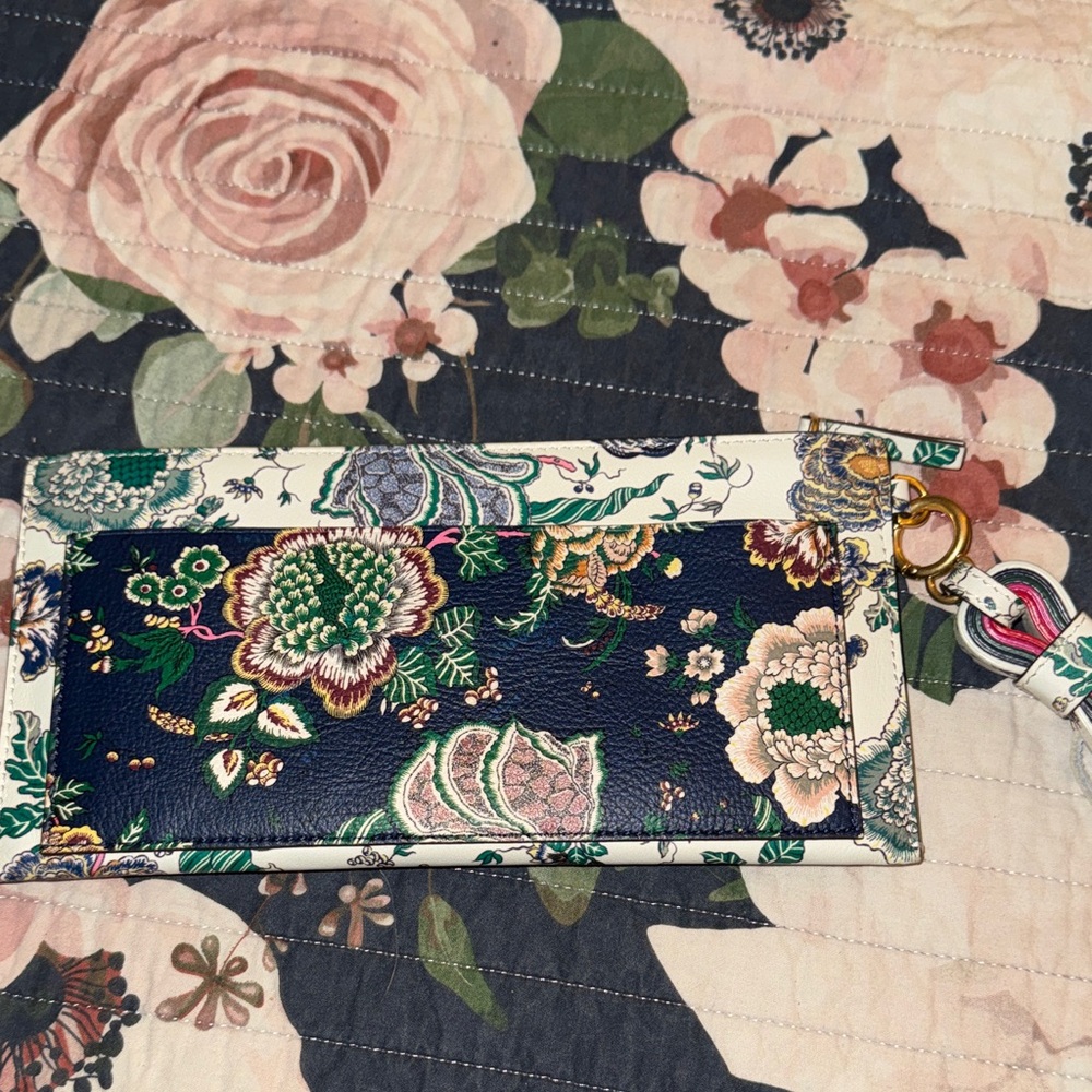 Tory Burch RARE Multicolor Floral Tote & Wallet Set - Picture 11 of 16